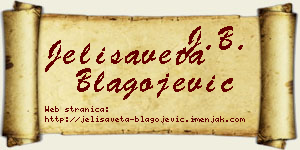 Jelisaveta Blagojević vizit kartica